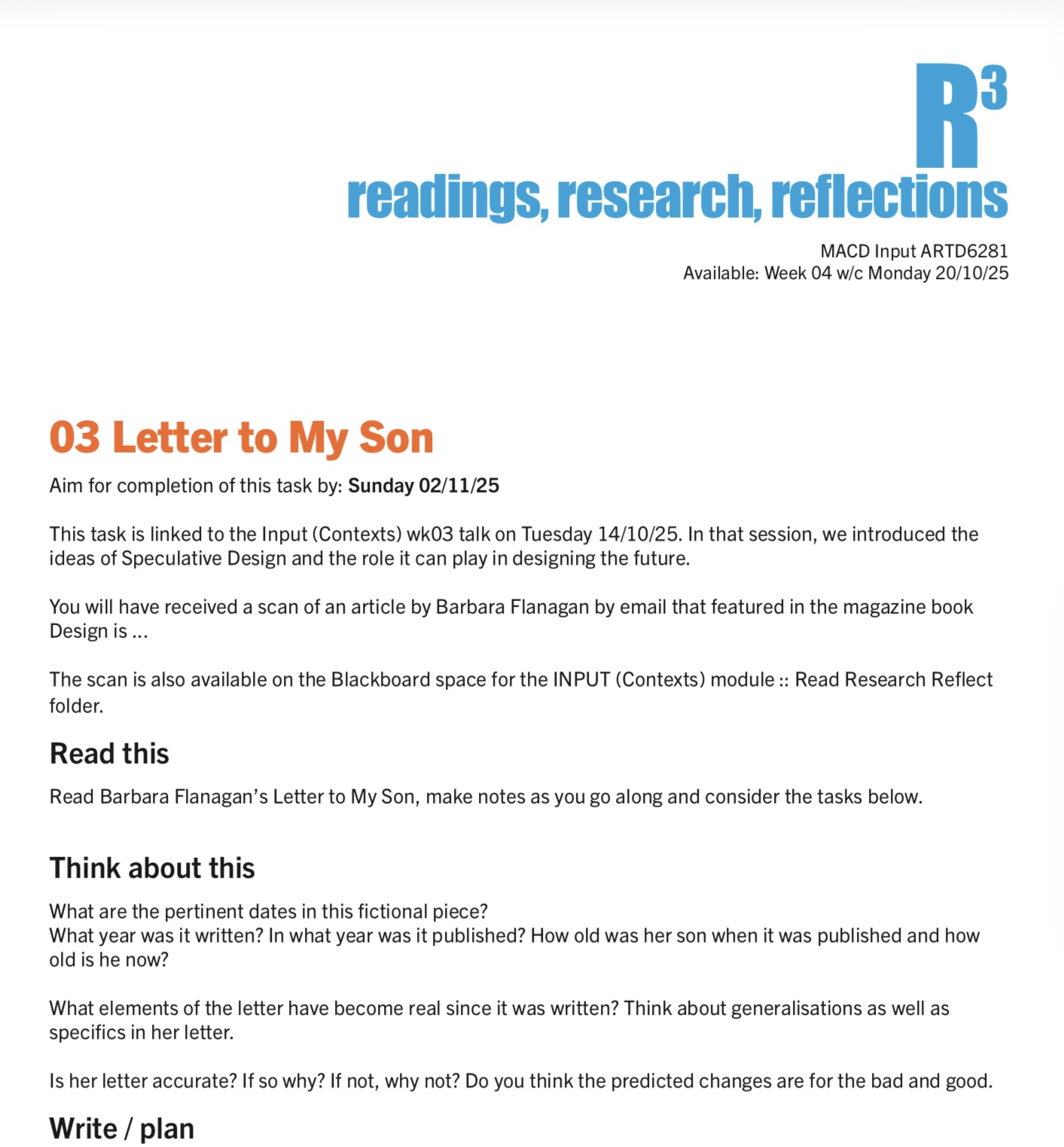 Task 03 LETTER TO MY SON